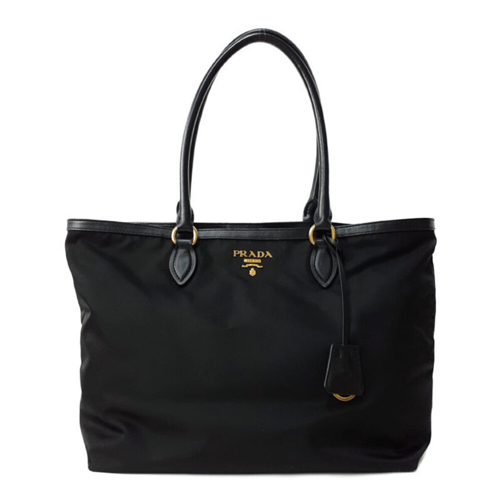 Prada Tessuto Vela Tote Shoulder Bag Black